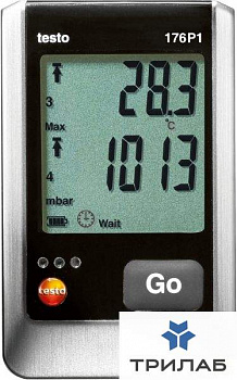 Логгер данных температуры, влажности, давления, 5-канальный, testo 176 P1, Testo