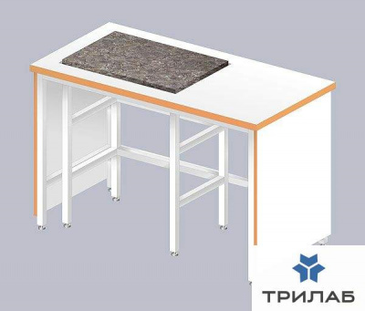 Стол для весов ЛАБ-1200 ВГ, ДхШхВ: 1200×600×760(780) мм, гранитная столешница, боковины из меламина,