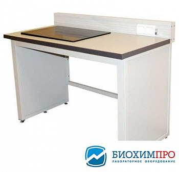 Стол для весов ЛАБ-PRO СВ 120.65.75 ЭГ, ДхШхВ: 1200×600×750 мм, двойной с независимым столом и грани