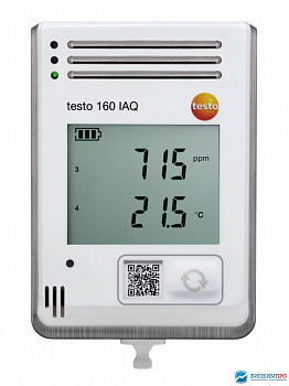 Wi-Fi-логгер данных температуры, влажности, CO2 и атмосферного давления testo 160 IAQ с дисплеем и в