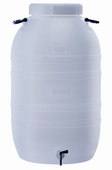 Прочные бутыли для кислот с широким горлом и краном 50 л, HDPE, диаметр горла 250 мм, высота 650 мм