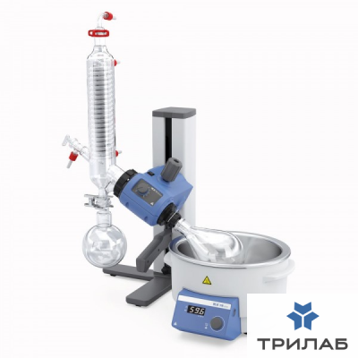 Испаритель роторный RV 3 V-C, вертикальный холодильник, комплект стекла c покрытием, баня, ручной ли