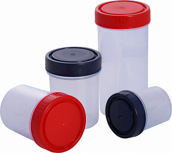 Контейнеры для проб, PP/HDPE,120 мл,цена деления 20 мл, высота 76мм, 200шт/уп